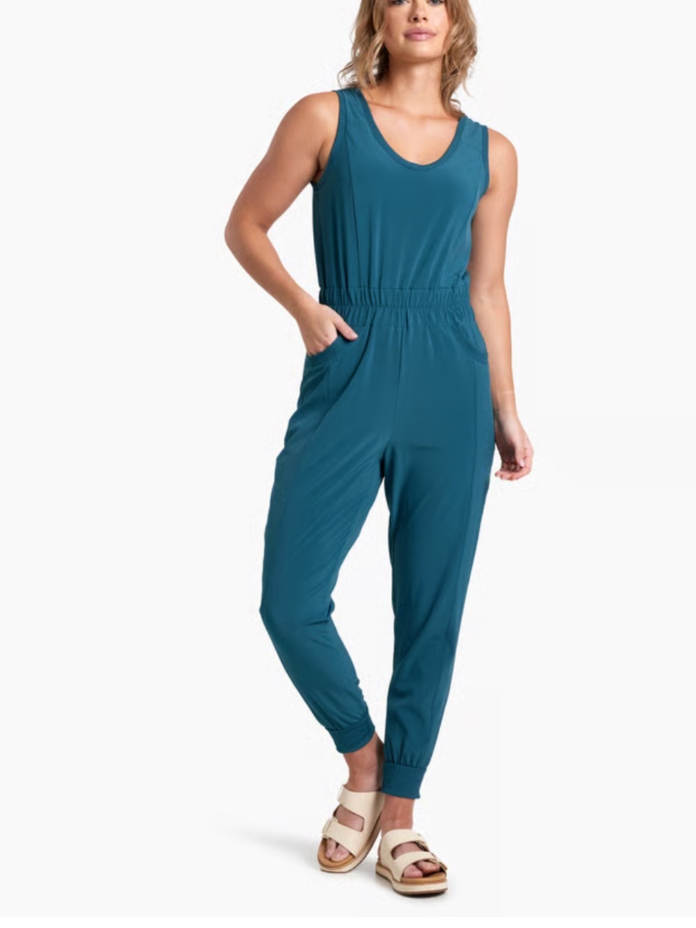 Kuhl Teal Sleeveless Casual Jumpsuit NWT